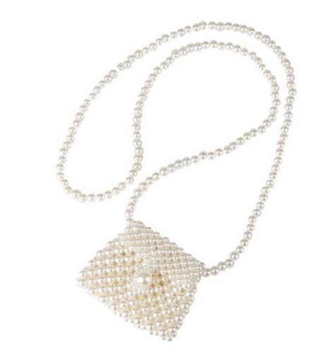 Handmade Beaded Dumpling Shape Pearl Bag Woven Shoulder Phone Clutch Coin Purse