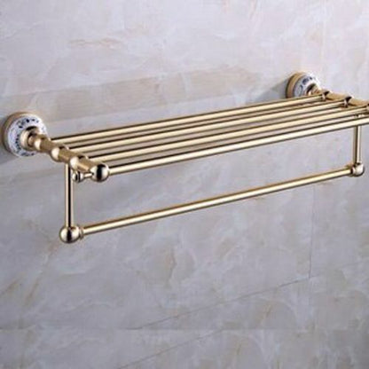 Luxury Towel Racks Stainless Steel Ceramic Wall Mounted Bathroom Accessories Set