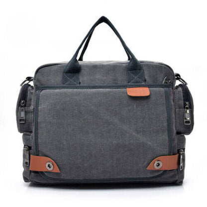 Men Crossbody Bags Canvas Shoulder Bags Boy Bags Man Handbags for Travel Grey