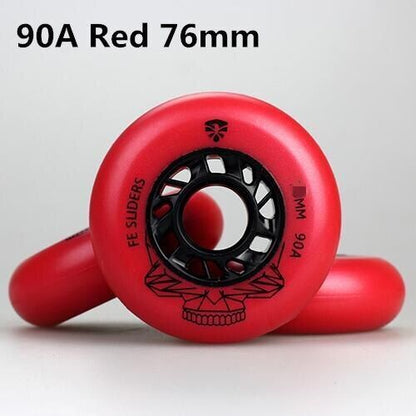 8 Pcs Skating Wheels 90A Sliders Inline Skates Slide Pink Red Blue Green 72/76mm