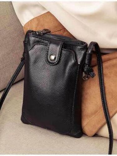 Polyester Shoulder Bag Genuine Leather Small Purse Crossbody Messenger Clutch