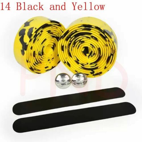 Bike Handlebar Tape Road Bicycle Camouflage Cycling Handle Cork Wrap Bar Plugs