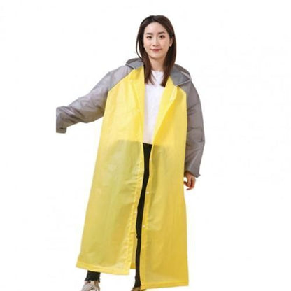 Women Hooded Raincoats Nylon Long Men Outdoor Travel Fishing Waterproof Rainwear