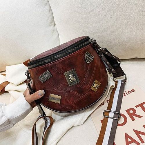 Vintage Crossbody Bag Soft Leather Shoulder Bag Messenger Purse Casual Bucket