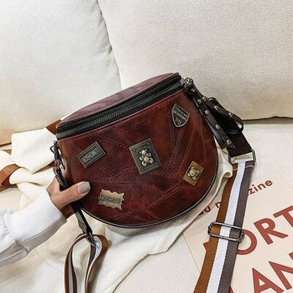 Vintage Crossbody Bag Soft Leather Shoulder Bag Messenger Purse Casual Bucket