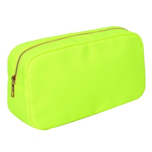 Waterproof Nylon Bag Cosmetic Bag Solid Color Makeup Bag Travel Beauty Organizer