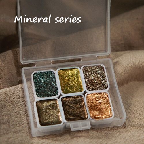 Watercolor Paints Metallic Pearlescent Solid Handmade Fine Art Painting Supplies