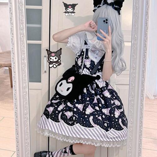 Cinnamoroll My Melody Kuromi JSK Lolita Princess Dress Girl Bow-knot Strap Dress