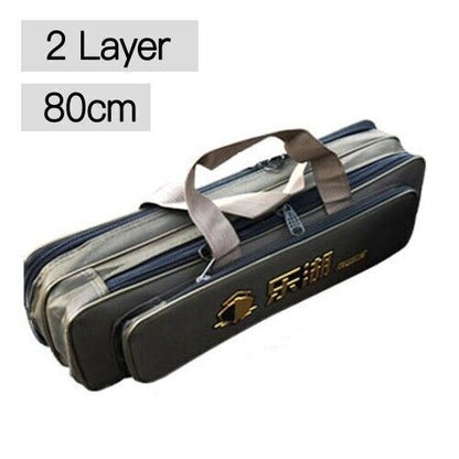 Portable 2/3 Layer Men's Fishing Bag Fish Rod Oxford Fishing Pole Tools Outdoor