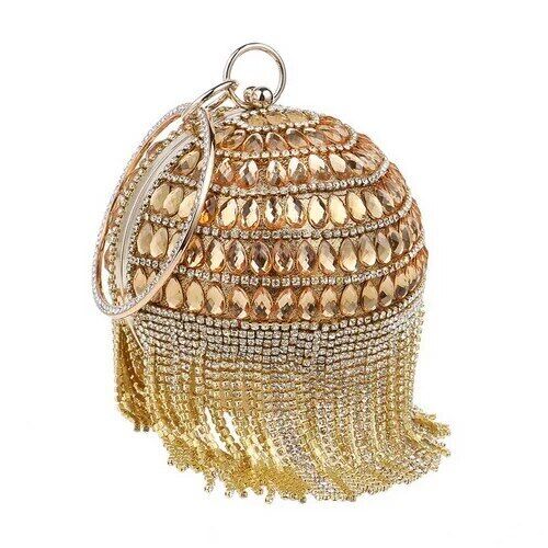 Ball Diamond Women Party Clutches Evening Wedding Bag Bridal Shoulder Handbag