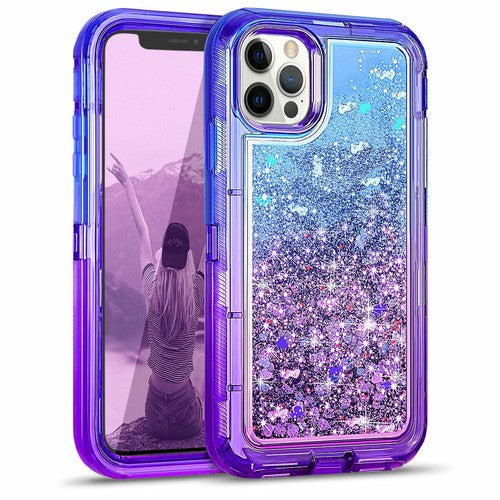 iphone 16 Pro Max 11/12/13/14/15 Plus/XS Max/XR Shockproof Case Liquid Glitter