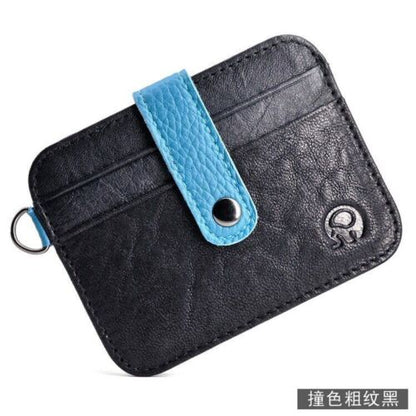 Genuine Leather Thin Wallet Credit Card Holder Key Holder Bag Cash Purse Cotton