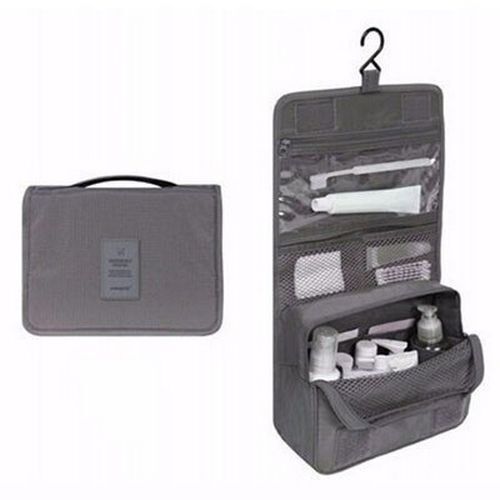 Solid Makeup Bag Toiletries Organizer Traveling Kit Cosmetic Purse 18.5*24*9.5CM