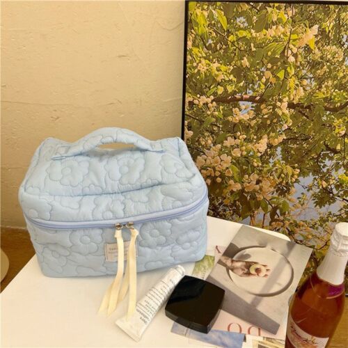 Flower Cloth Makeup Bag Cosmetic Organizer Storage Handbag Box Shape Toiletry