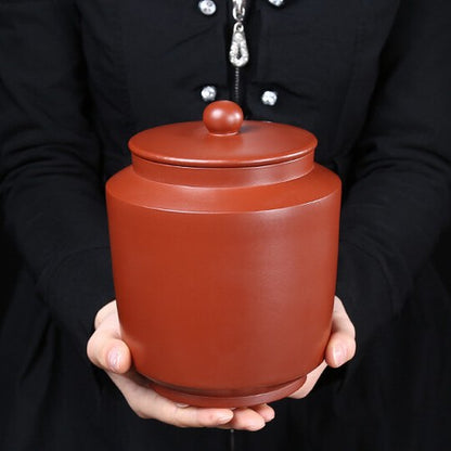 Real Yixing Zisha Tea Candy Solid Color Sealed Lid Tea Canister For Loose Tea