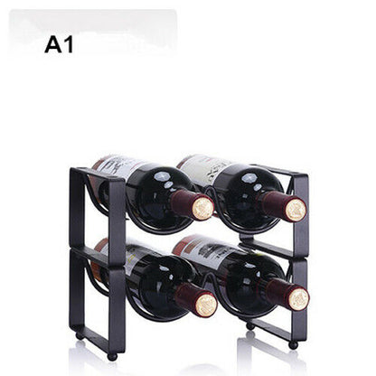 Multi-layer Wine Rack Wine Bottle Holder Display Shelf Iron Rack Wine Cabinet