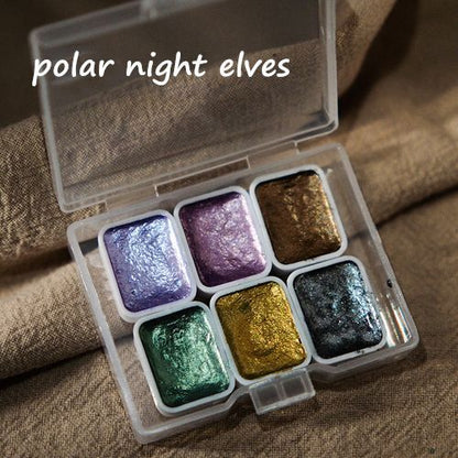 Watercolor Paints Metallic Pearlescent Solid Handmade Fine Art Painting Supplies