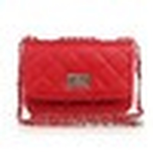 Leather Handbag Shoulder Cross Body Bag Satchel Purse Solid Chains Hasp Flap