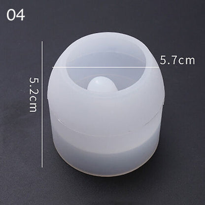 Round Silicone Mold Flower Pot Concrete Storage Box Mould Home Decor Epoxy Resin