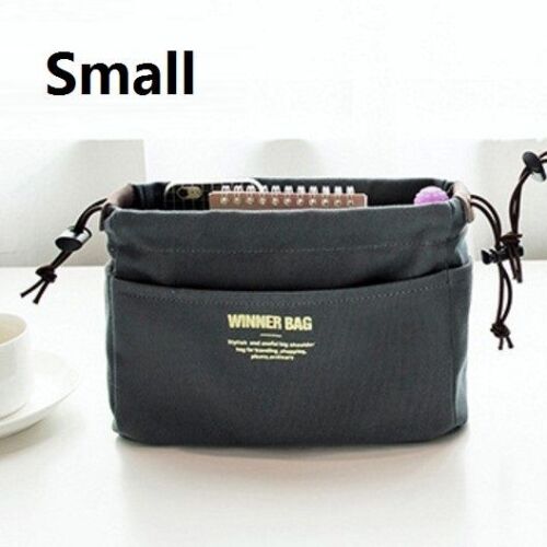 Canvas Organizer Inner Bag Makeup Handbag Lightweight Traveling Storage Purse