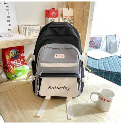 Women Backpack Canvas Teenage Bags Candy Color School Bag Outdoor Travel College