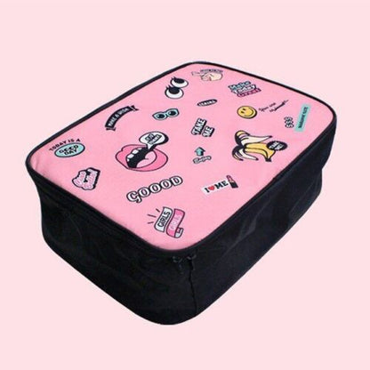 Travel Cartoon Cosmetic Bag Makeup Case Large Toiletry Storage Organizer Bag 1PC