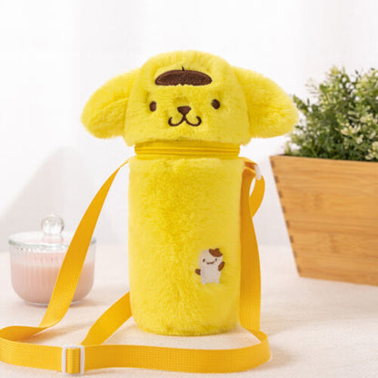 Kuromi My Melody Cinnamoroll Water Bottle Cup Shoulder Bag Pochacco Crossbody
