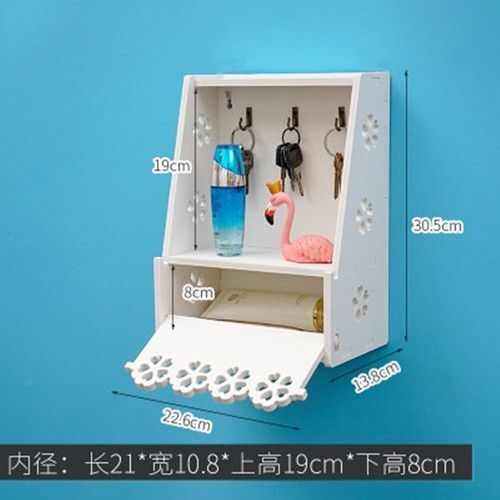 Key Holder Wood Box Organizer Mini Cabinet Frame Hanging Living Room Decorations