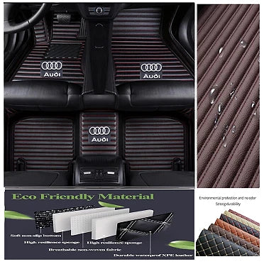 For Audi All Models Car Floor Mats Luxury Custom Waterproof Carpets Cargo Liners