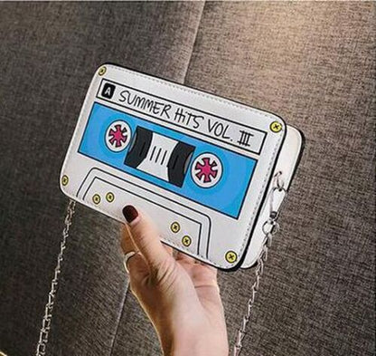 Small Shoulder Bag Cute Funny Cartoon Synthetic Leather Chain Crossbody Clutches