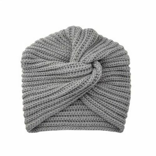 Turban Hats Women Knitted Cashmere Cross Wrap Head Hat Wool Knitting Bonnet Cap