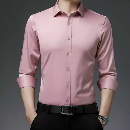 Stretch Anti-wrinkle Shirt - Men Non-iron Long Sleeve Business Standard Shirt