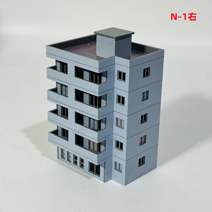 1/150 Building Model Railroad High Rise Office House Diorama Scene Display Model