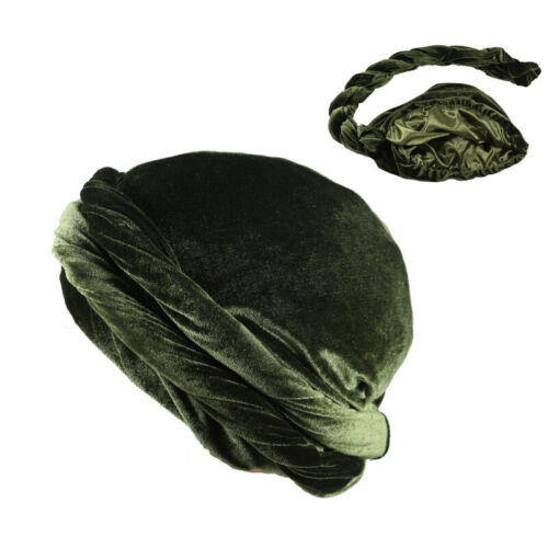 Men Halo Turban Satin Silk Lined Elastic Men Turban Head Wrap Headband Caps