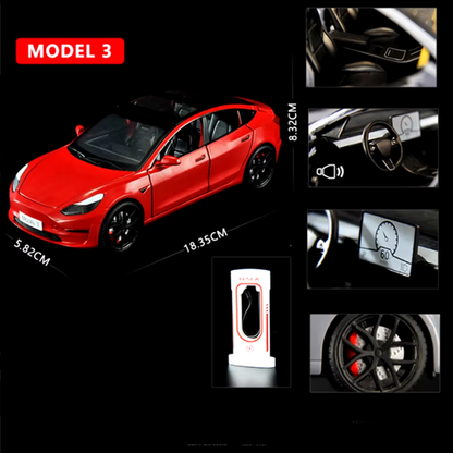 1:24 Model 3 Model Y X Alloy Car Model Diecast Metal Toy Vehicles Car Model Simu