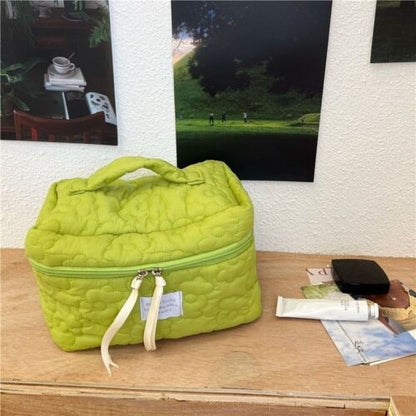 Flower Cloth Makeup Bag Cosmetic Organizer Storage Handbag Box Shape Toiletry