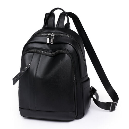 Women Ladies Backpack Purse PU Leather Zipper Bags Casual Backpacks Shoulder Bag