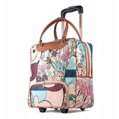 Women Travel Business Boarding Bag Wheels Bags Travel Luggage Girl Suitcase Bag