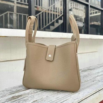 Genuine Cow Leather Shoulder Bags Large Tote Versatile Bucket Handbag Purse 1 PC
