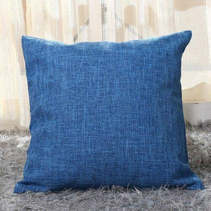Pillows Cover Sofa Waist Cushion Solid Linen Throw Pillowcase Office Home Decor