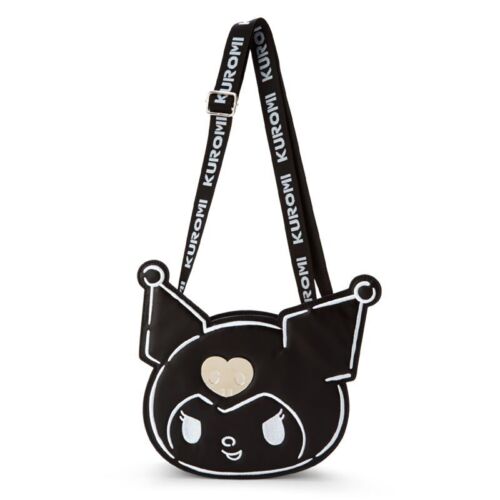 Kuromi Black Embroidered Messenger Bag Shoulder Bag Pu Leather Clutch Coin Purse