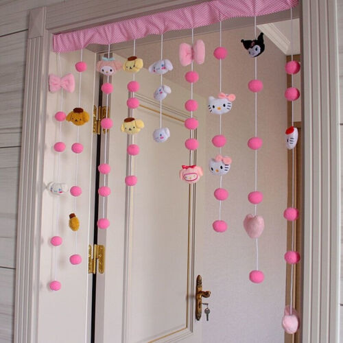 Sanrio Hello Kitty Cute Kawaii Door Curtain Plush Dolls Bedroom wall Decoration