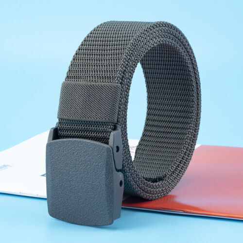 3xMen's Plastic Cam Buckle Nylon Canvas Tactical Waistband Webbing Military Belt
