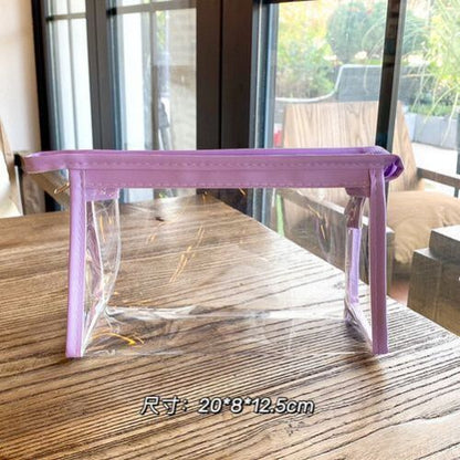Transparent Cosmetic Bag Zipper Clear Makeup Purse Travel Toiletry Storage Pouch