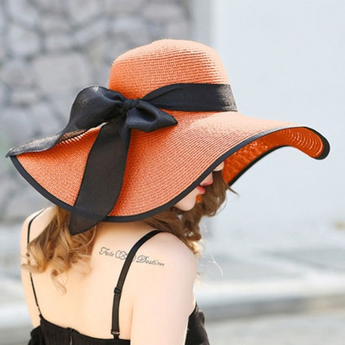 Beach Grass Hat Women Beach Summer Sun Hat Sun Holiday Sun Hat with Wide Brim