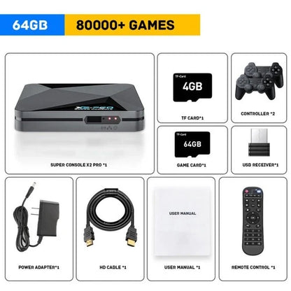 Super Console X2 Pro Game Box Retro Video Game Console TV Box 100000 Video Games
