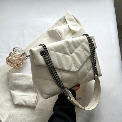 Winter Main Vintage PU Leather Chain Crossbody Bags Ladies Totes Shopping Bag