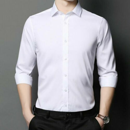 Stretch Anti-wrinkle Shirt - Men Non-iron Long Sleeve Business Standard Shirt