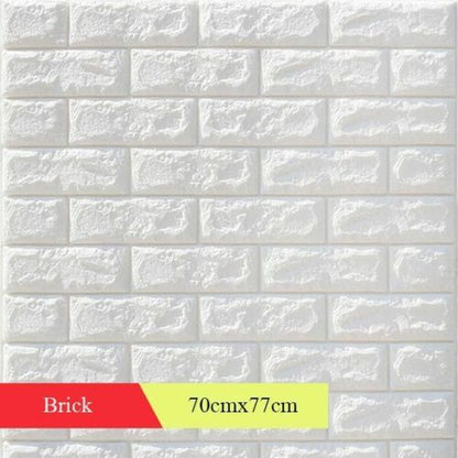 Brick Stickers Wall Decor 3D Living Room DIY Self-adhesive Waterproof Wallpapers