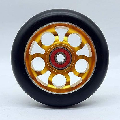 4pcs Stunt Scooter Wheels 100mm Aluminum Alloy Hub High-elastic PU Skates Wheels